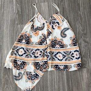 HD Paris Anthropologie Asymmetrical Hem Top Sz 6